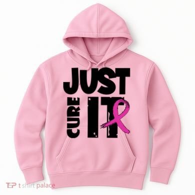 Just Cure It Breast Cancer Ribbon Hoodie