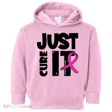 Just Cure It Breast Cancer Ribbon Toddler Hoodie
