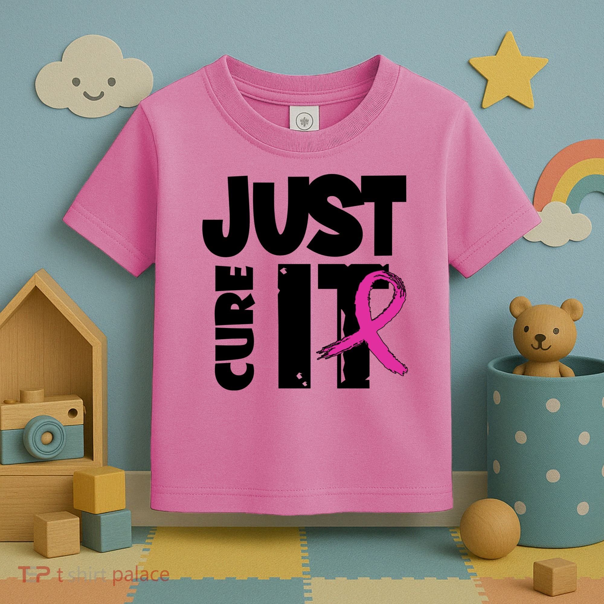Just Cure It Breast Cancer Ribbon Toddler T-Shirt