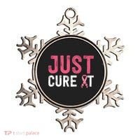 Just Cure It Ribbon Breast Cancer Awareness Funny Gift Ornament thumb 0