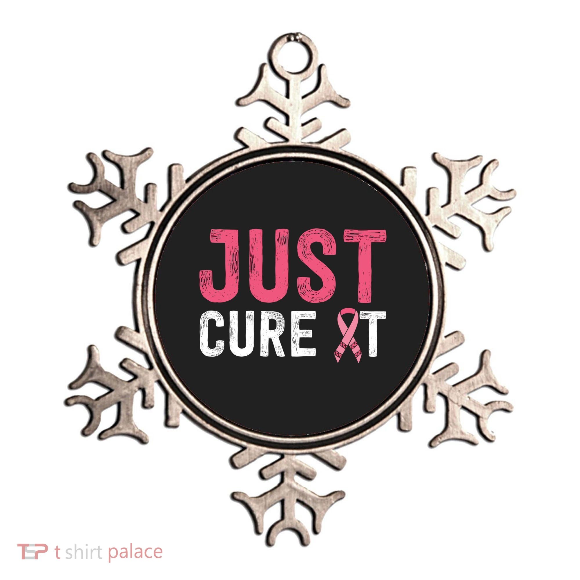 Just Cure It Ribbon Breast Cancer Awareness Funny Gift Ornament