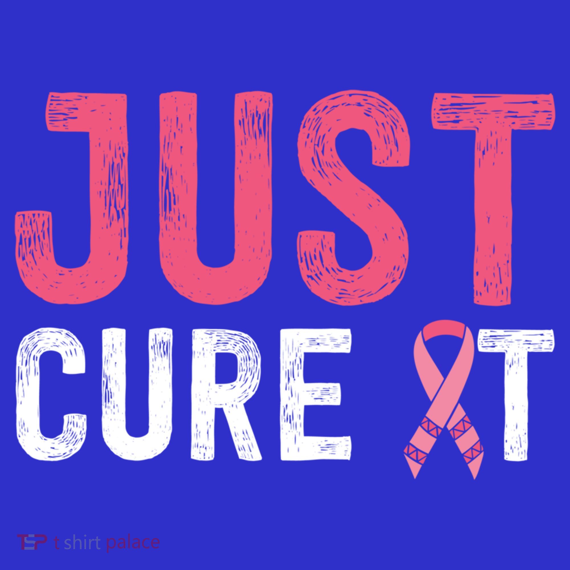 Just Cure It Ribbon Breast Cancer Awareness Funny Gift Mousepad