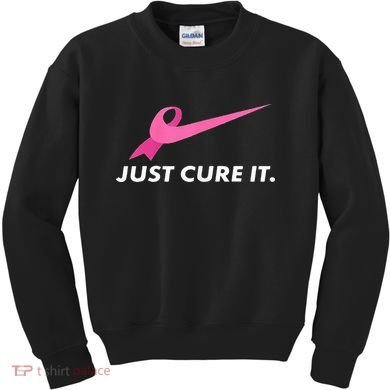 Just Cure It Breast Cancer Awareness Kids Sweatshirt