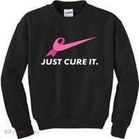 Just Cure It Breast Cancer Awareness Kids Sweatshirt thumb 0