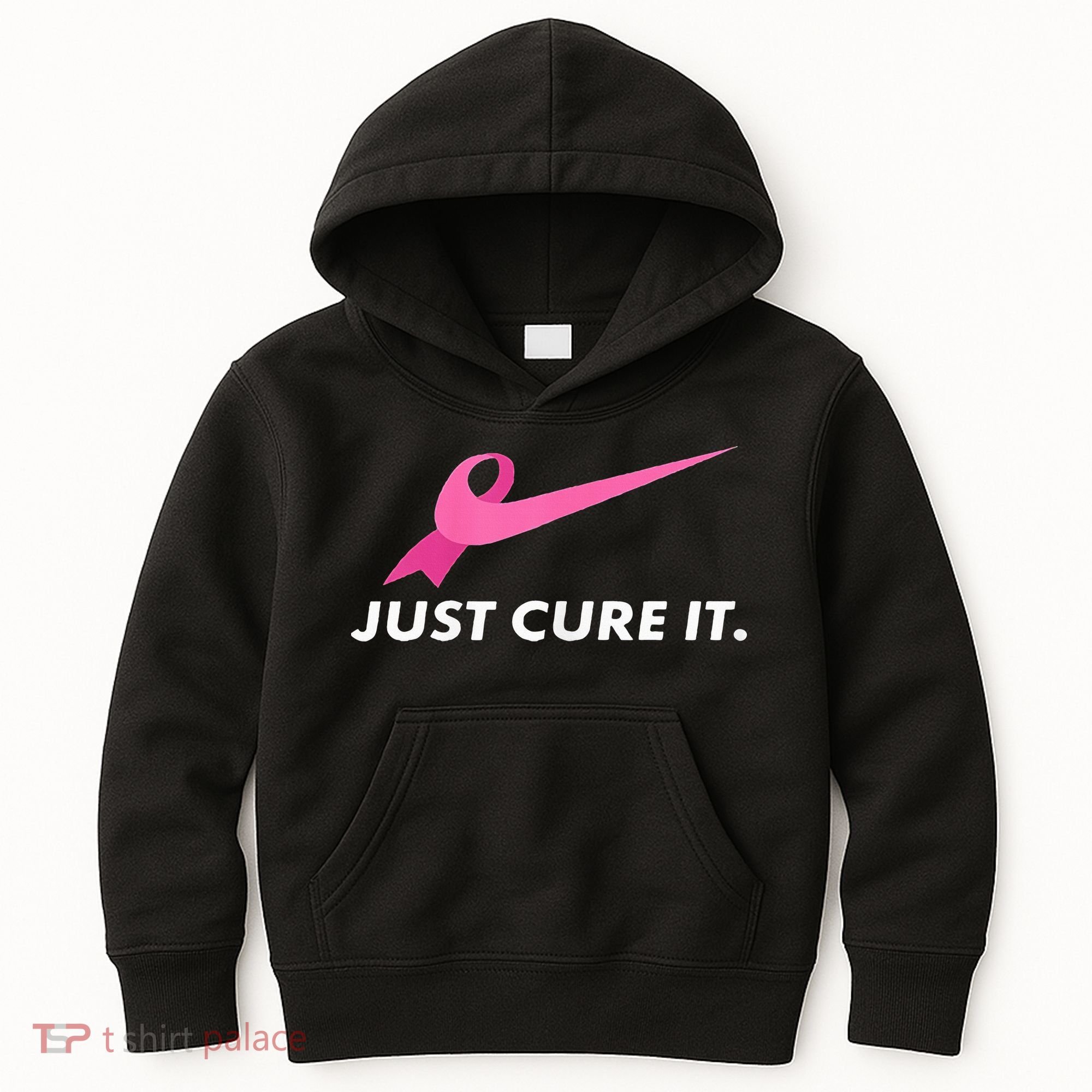 Just Cure It Breast Cancer Awareness Kids Hoodie