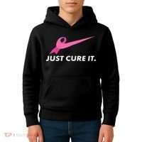 Just Cure It Breast Cancer Awareness Kids Hoodie thumb 4
