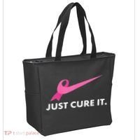 Just Cure It Breast Cancer Awareness Tote Bag thumb 2