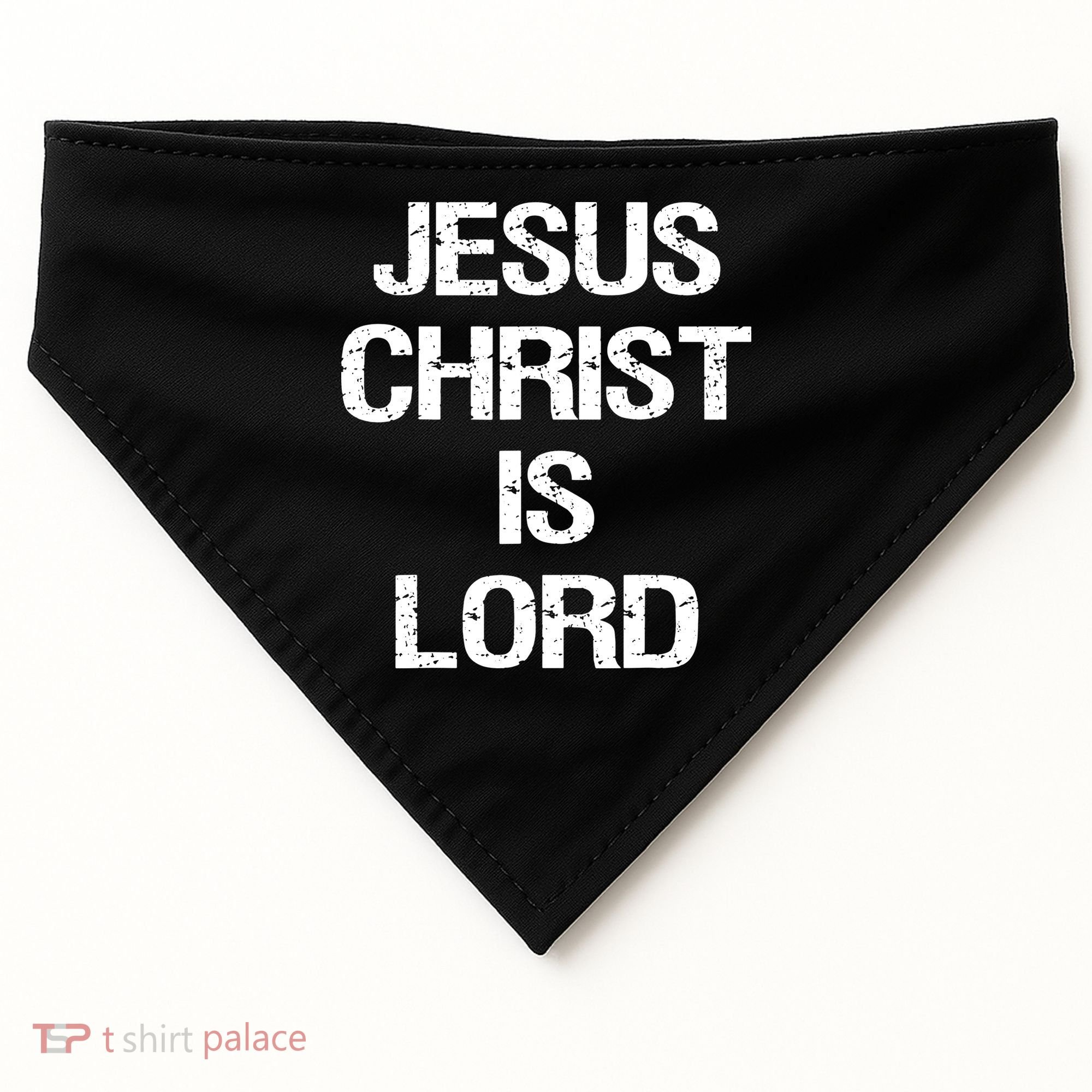 Jesus Christ Is Lord Christian Believer USA-Made Doggie Bandana