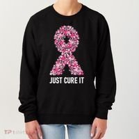 Just Cure It Pink Ribbon Breast Cancer Awareness Women's Sweatshirt thumb 0