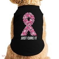 Just Cure It Pink Ribbon Breast Cancer Awareness Doggie Tank thumb 0