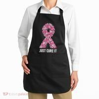 Just Cure It Pink Ribbon Breast Cancer Awareness Apron thumb 2
