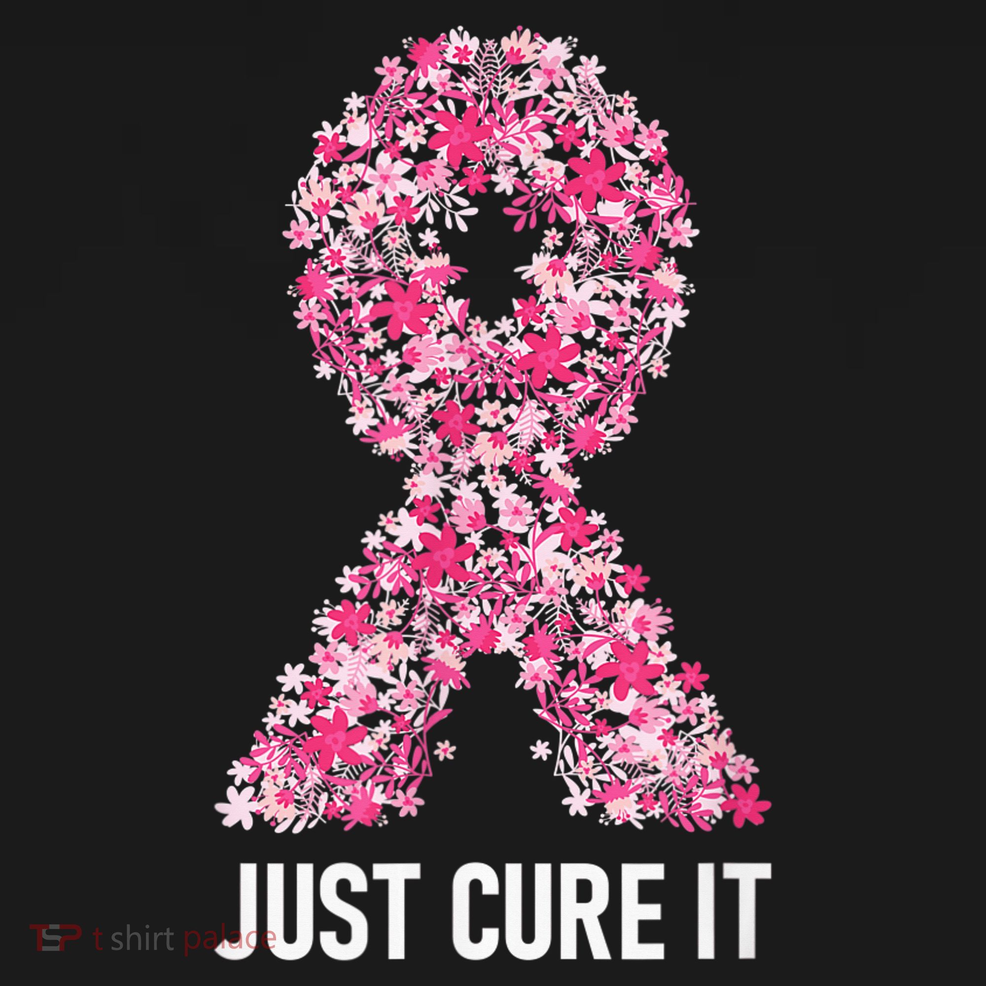 Just Cure It Pink Ribbon Breast Cancer Awareness Women's Hoodie