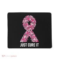 Just Cure It Pink Ribbon Breast Cancer Awareness Mousepad thumb 0
