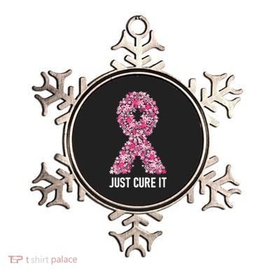 Just Cure It Pink Ribbon Breast Cancer Awareness Ornament