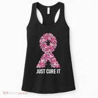Just Cure It Pink Ribbon Breast Cancer Awareness Women's Tank Top thumb 0