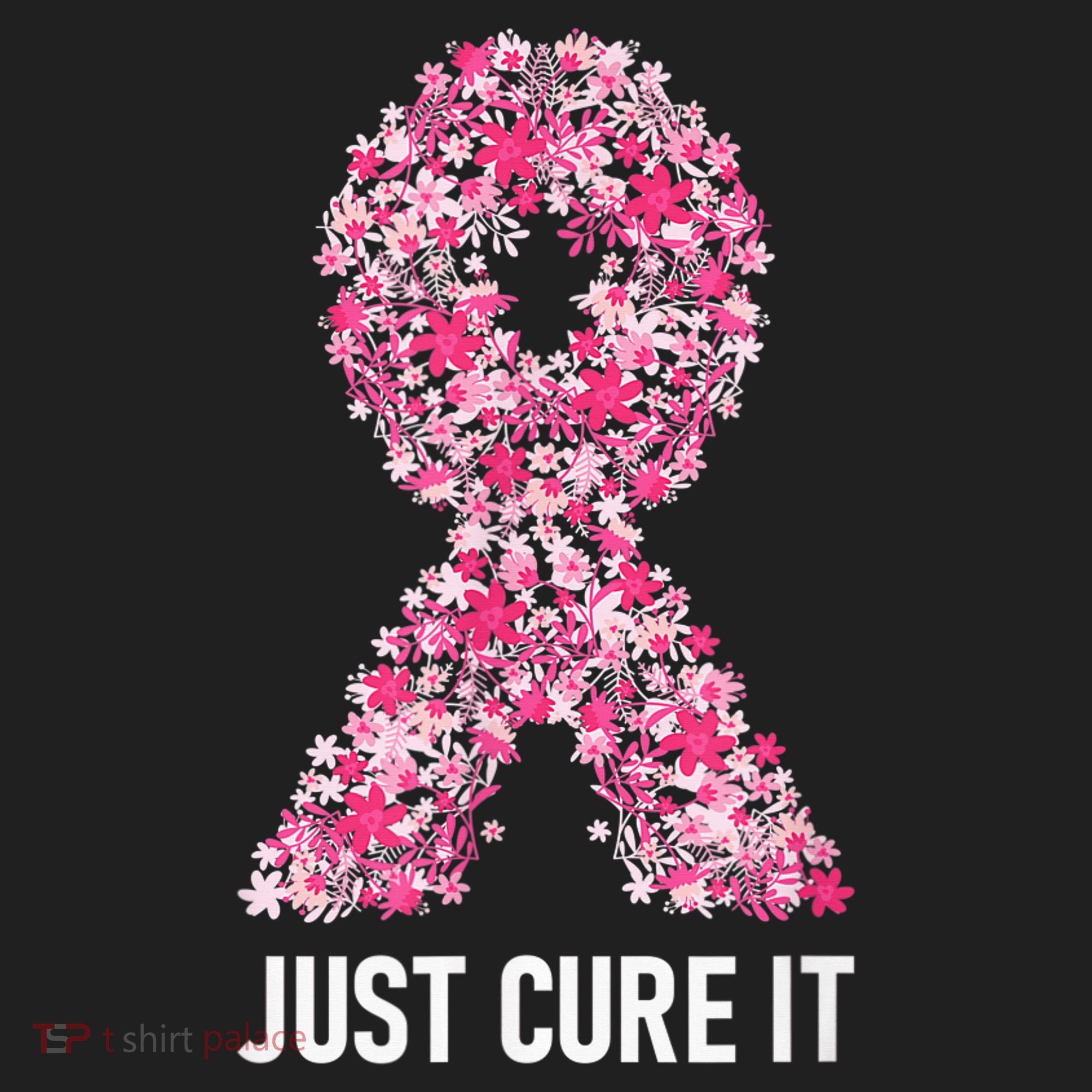 Just Cure It Pink Ribbon Breast Cancer Awareness Hat