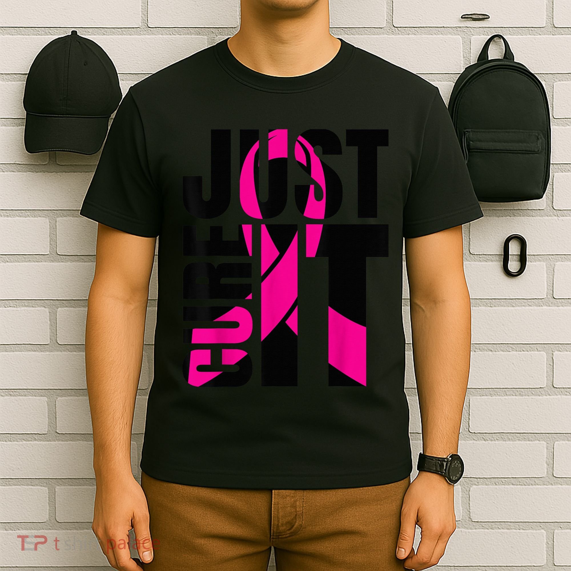 Just Cure It Breast Cancer Awareness Shirts Ribbon Shirt T-Shirt