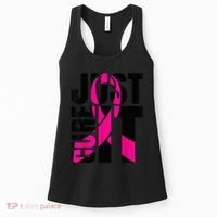 Just Cure It Breast Cancer Awareness Shirts Ribbon Shirt Women's Tank Top thumb 0