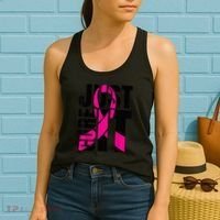 Just Cure It Breast Cancer Awareness Shirts Ribbon Shirt Women's Tank Top thumb 2