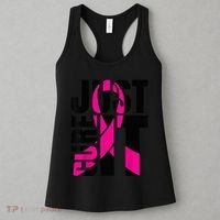 Just Cure It Breast Cancer Awareness Shirts Ribbon Shirt Women's Tank Top thumb 3
