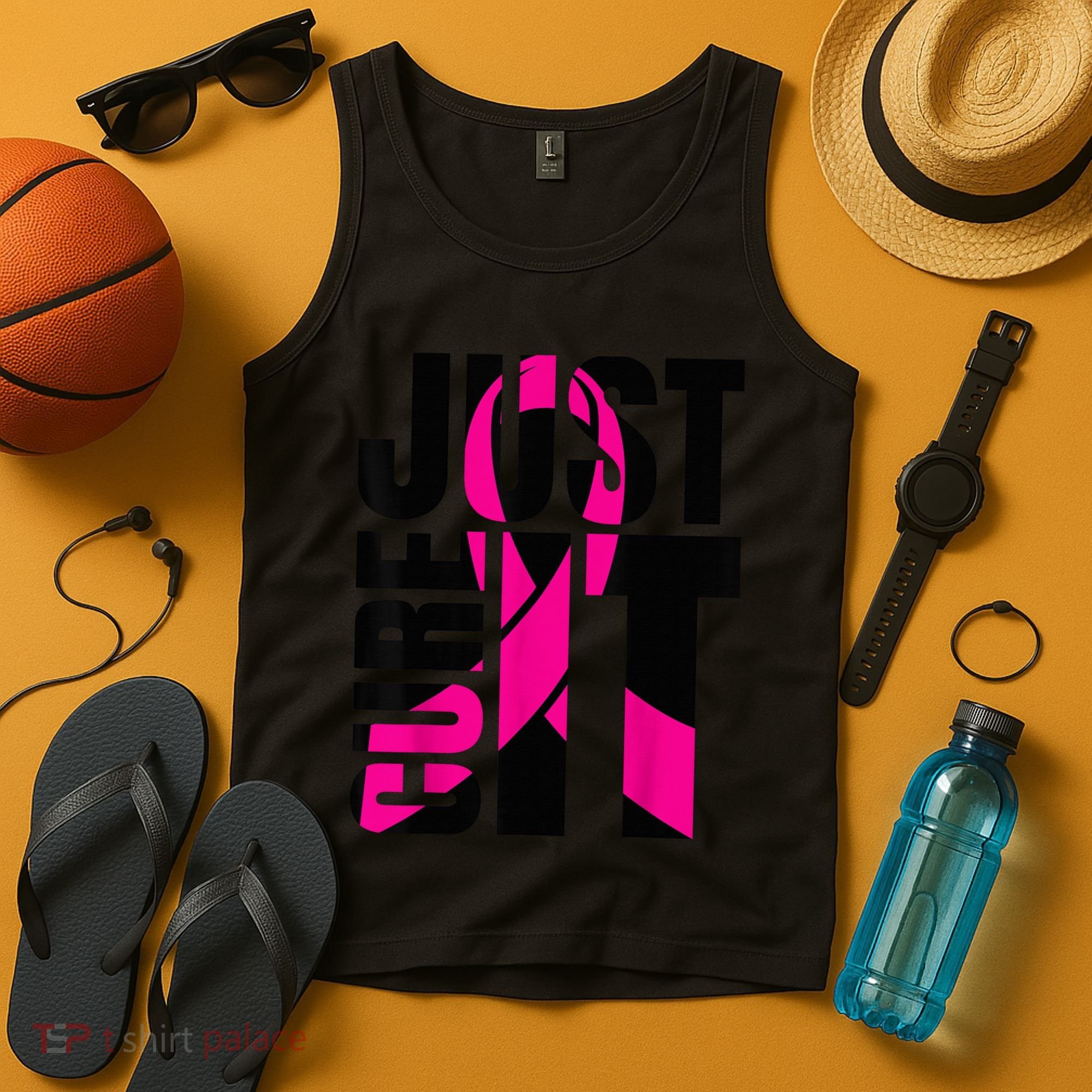 Just Cure It Breast Cancer Awareness Shirts Ribbon Shirt Tank Top