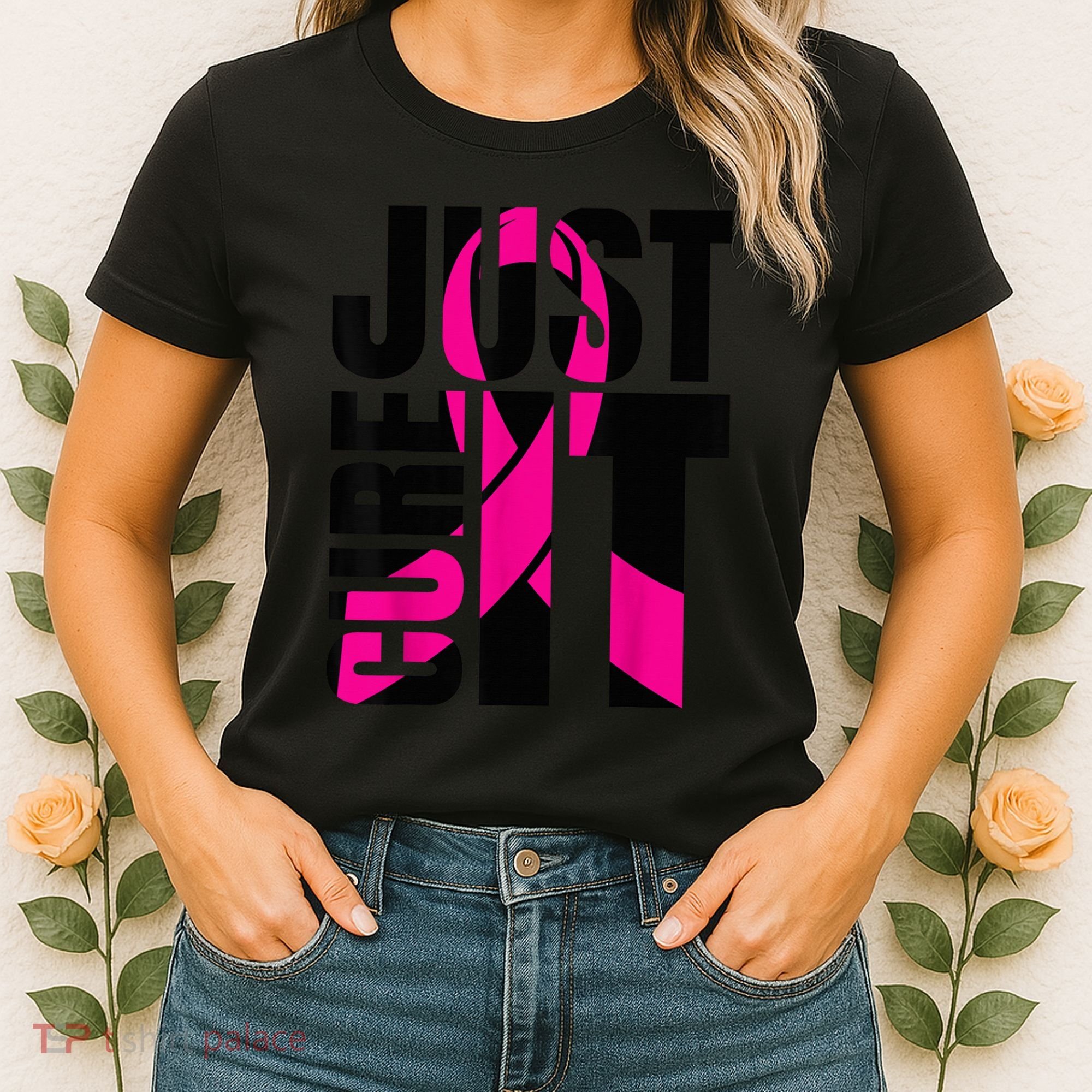 Just Cure It Breast Cancer Awareness Shirts Ribbon Shirt Women's T-Shirt