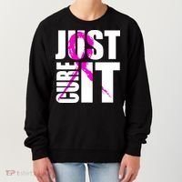 Just Cure It Breast Cancer Awareness Pink Ribbon Women's Sweatshirt thumb 0