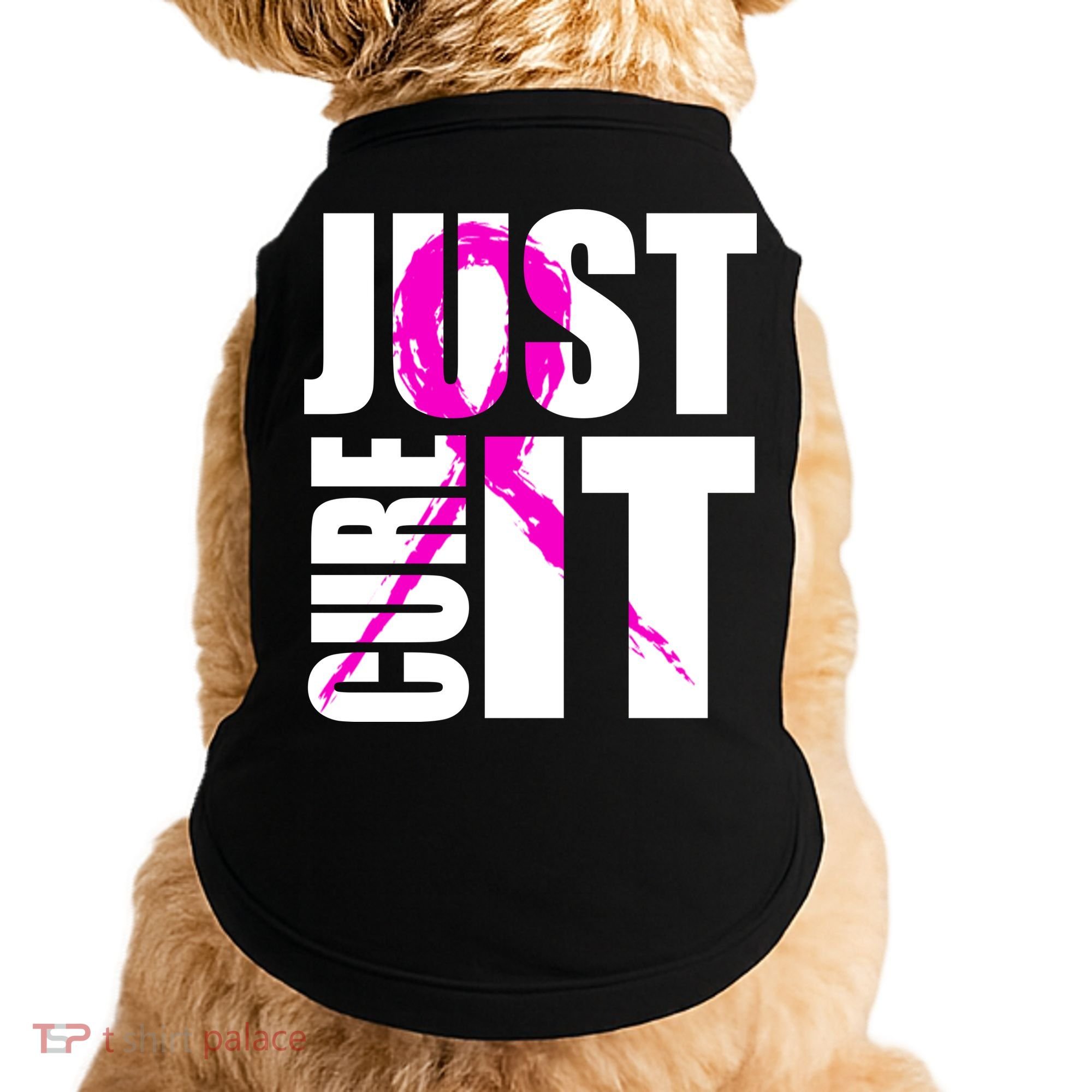 Just Cure It Breast Cancer Awareness Pink Ribbon Doggie Tank