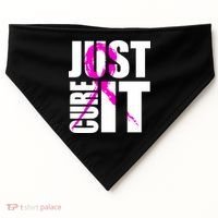 Just Cure It Breast Cancer Awareness Pink Ribbon USA-Made Doggie Bandana thumb 0