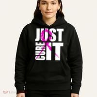Just Cure It Breast Cancer Awareness Pink Ribbon Hoodie thumb 5
