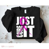 Just Cure It Breast Cancer Awareness Pink Ribbon Sweatshirt thumb 2
