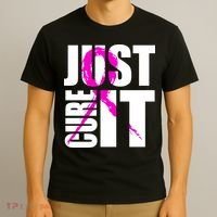 Just Cure It Breast Cancer Awareness Pink Ribbon T-Shirt thumb 3