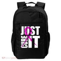 Just Cure It Breast Cancer Awareness Pink Ribbon Backpack thumb 0