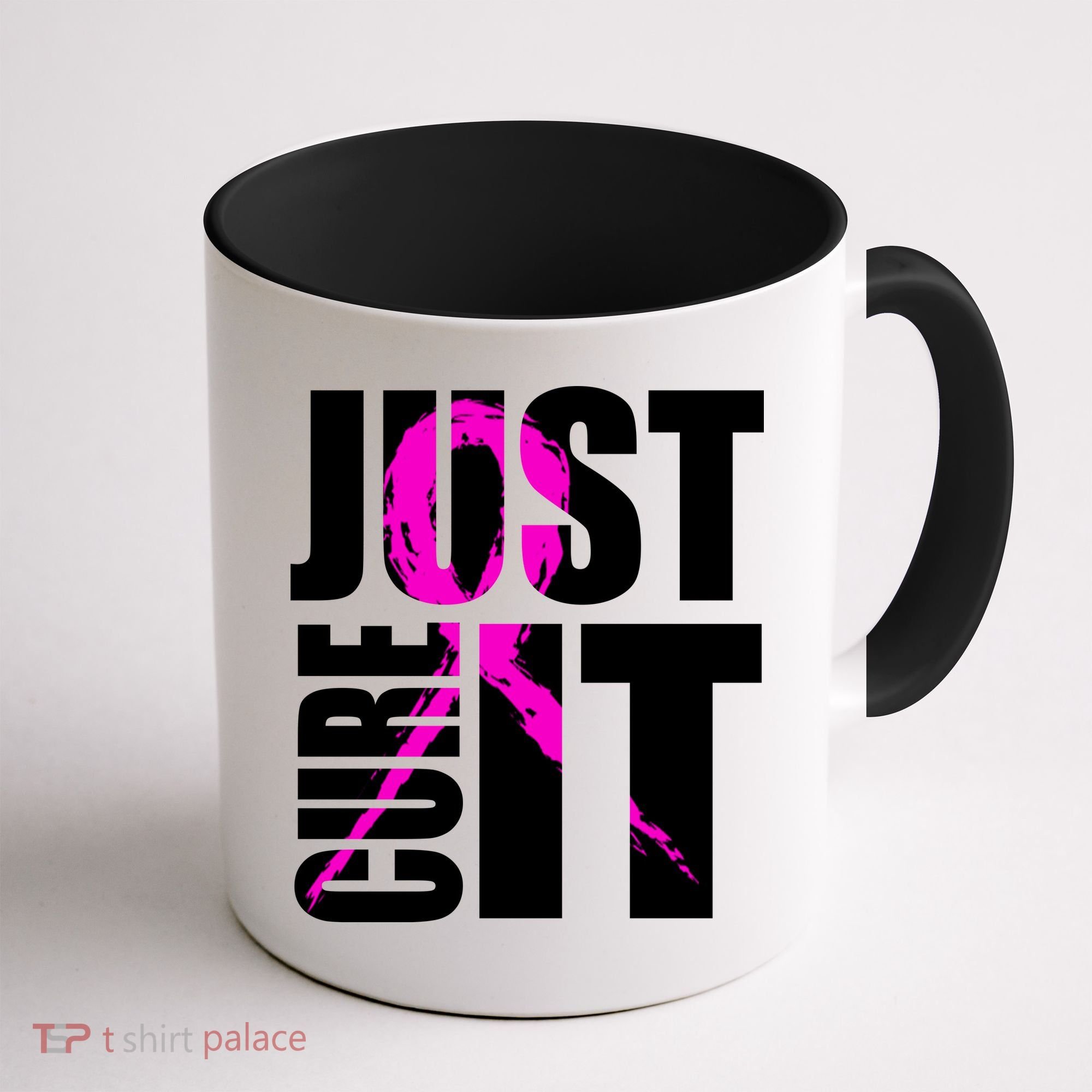Just Cure It Breast Cancer Awareness Pink Ribbon Coffee Mug