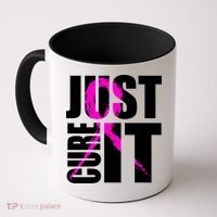 Just Cure It Breast Cancer Awareness Pink Ribbon Coffee Mug thumb 0