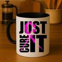 Just Cure It Breast Cancer Awareness Pink Ribbon Coffee Mug thumb 4
