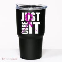 Just Cure It Breast Cancer Awareness Pink Ribbon Tumbler thumb 0