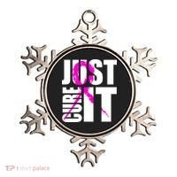 Just Cure It Breast Cancer Awareness Pink Ribbon Ornament thumb 0