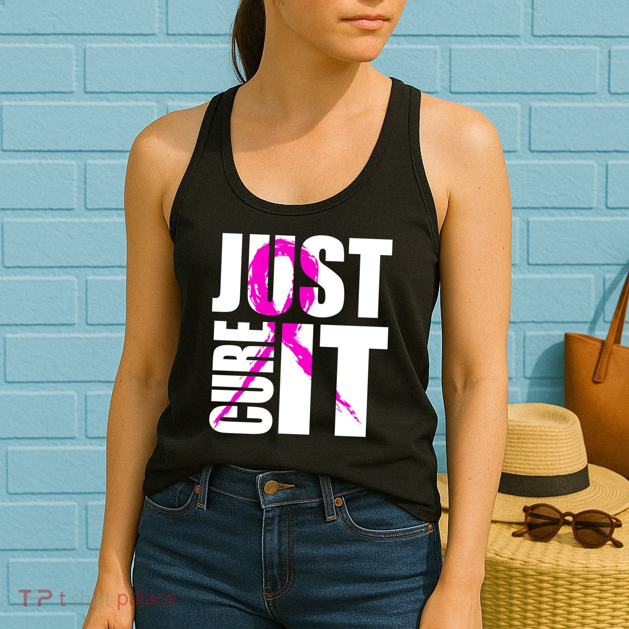 Just Cure It Breast Cancer Awareness Pink Ribbon Women's Tank Top