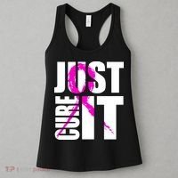 Just Cure It Breast Cancer Awareness Pink Ribbon Women's Tank Top thumb 3