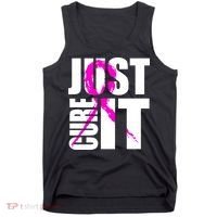 Just Cure It Breast Cancer Awareness Pink Ribbon Tank Top thumb 0