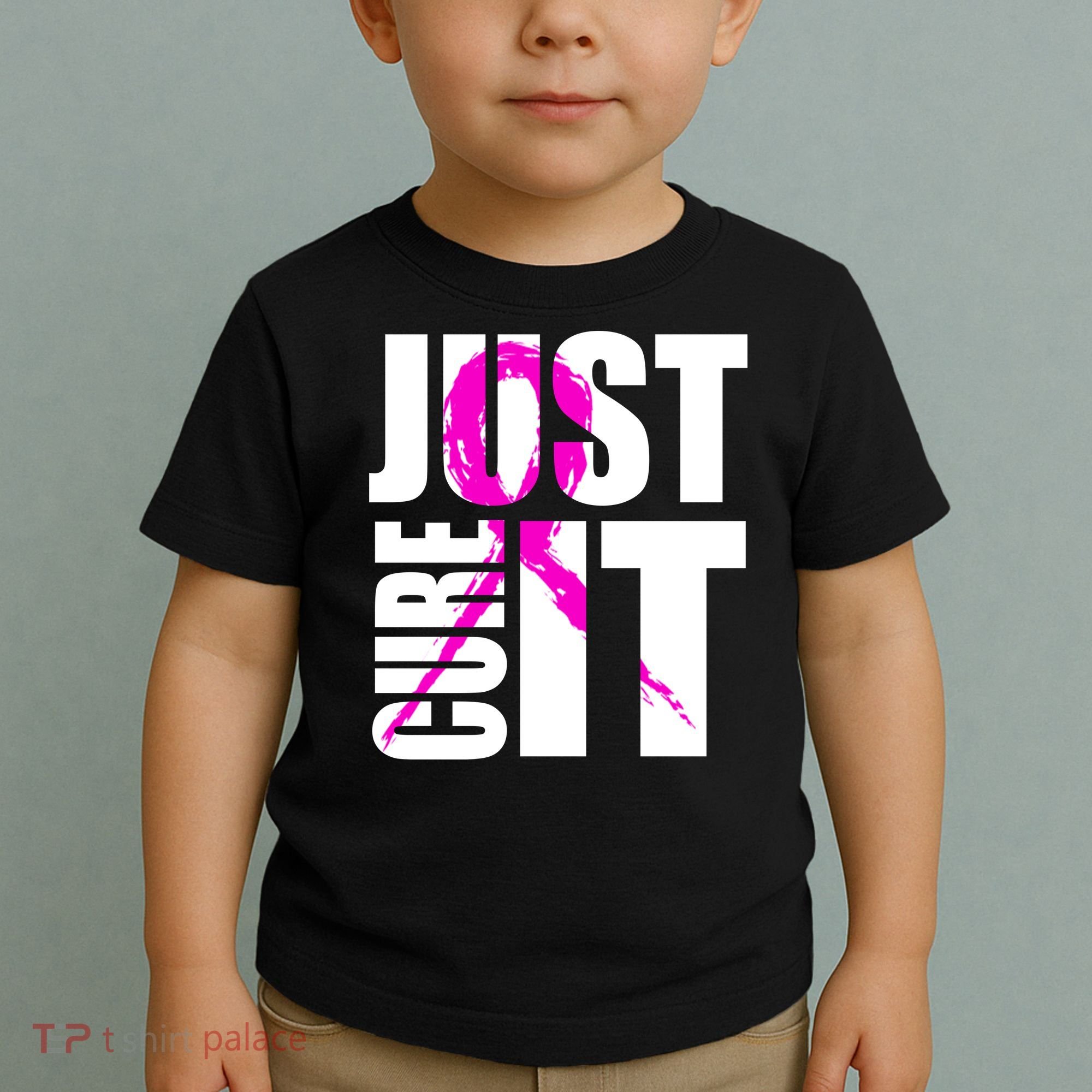 Just Cure It Breast Cancer Awareness Pink Ribbon Toddler T-Shirt