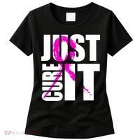 Just Cure It Breast Cancer Awareness Pink Ribbon Women's T-Shirt thumb 0