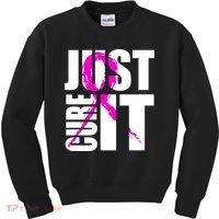 Just Cure It Breast Cancer Awareness Pink Ribbon Kids Sweatshirt thumb 0