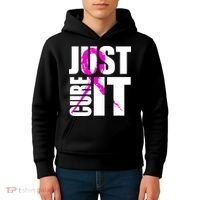 Just Cure It Breast Cancer Awareness Pink Ribbon Kids Hoodie thumb 4