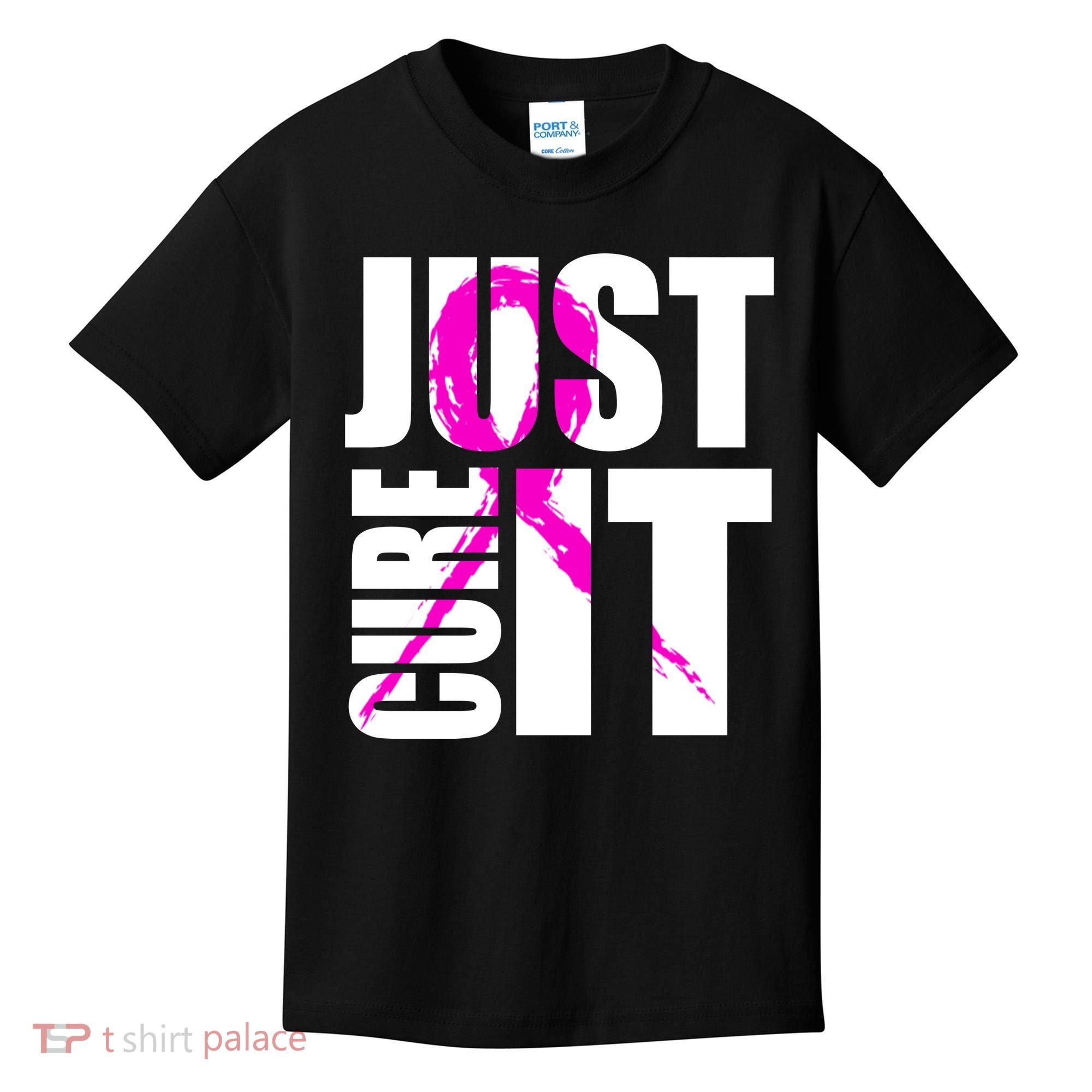 Just Cure It Breast Cancer Awareness Pink Ribbon Kids T-Shirt