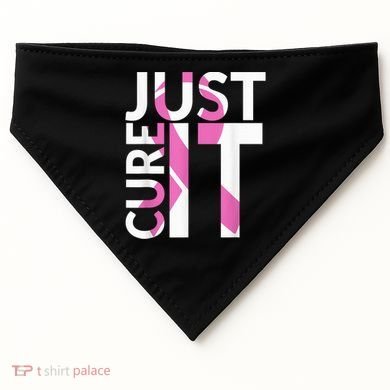 Just Cure It Breast Cancer Awareness USA-Made Doggie Bandana