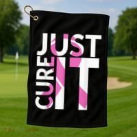 Just Cure It Breast Cancer Awareness Golf Towel thumb 1