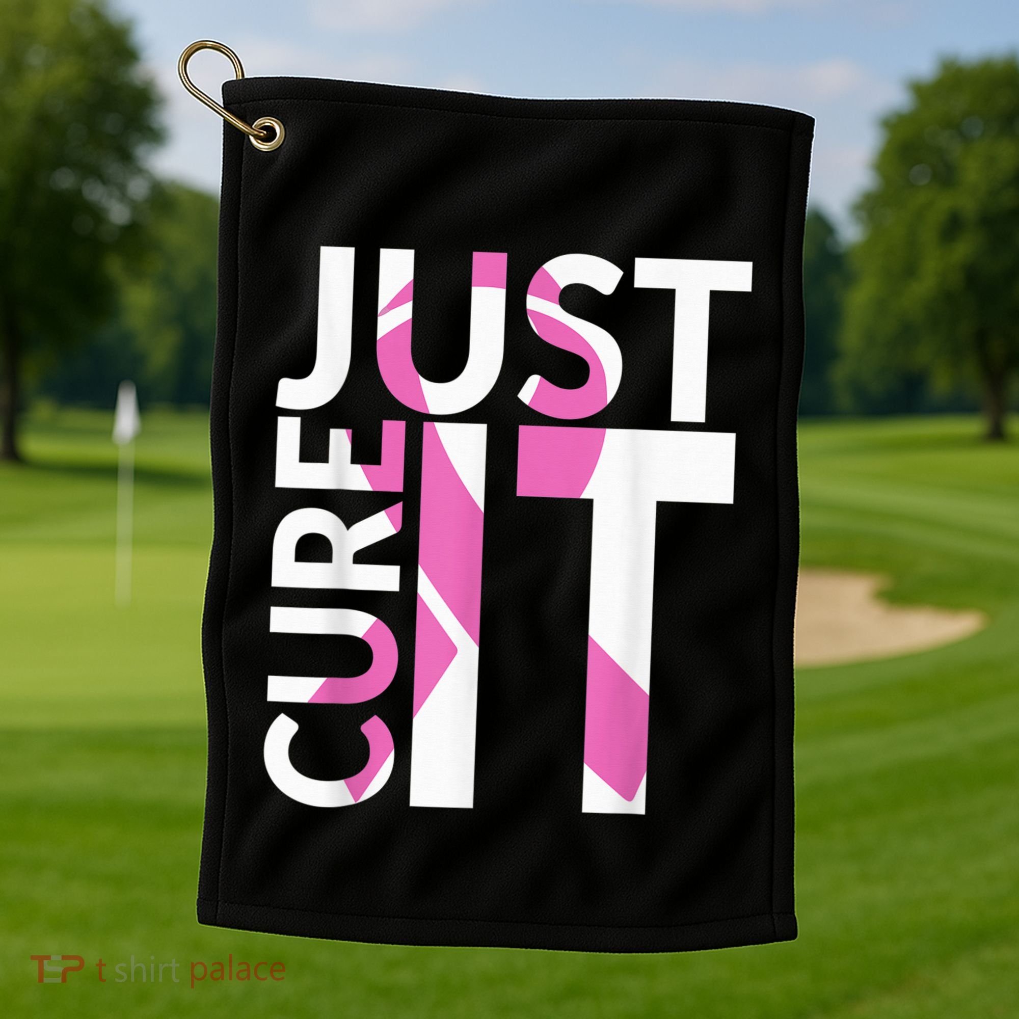 Just Cure It Breast Cancer Awareness Golf Towel