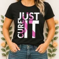 Just Cure It Breast Cancer Awareness Women's T-Shirt thumb 2
